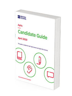 Capa do Aptis Candidate Guide do British Council