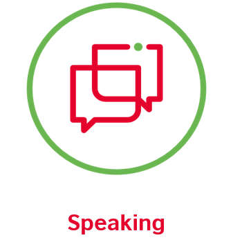 Ícone da habilidade Speaking do Aptis